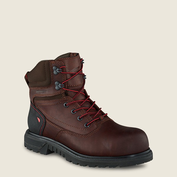 Red Wing Work Boots Brown/Black - Red Wing Womens Brnr Xp - 6-inch Waterproof Safety Toe - FDBXW-236